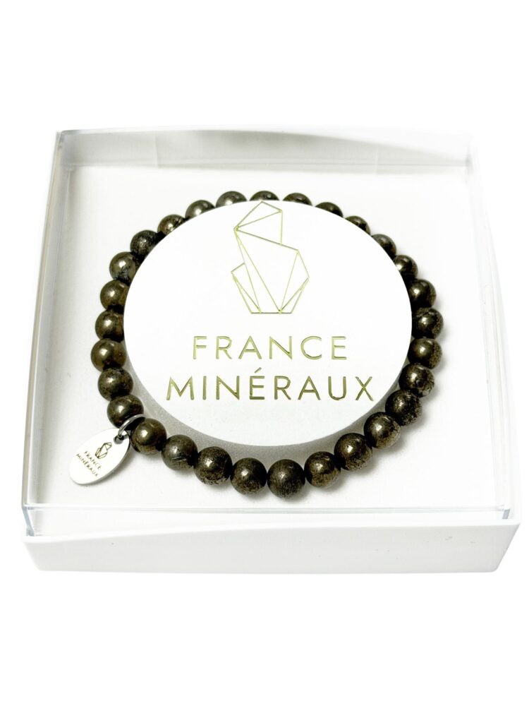 Bracelet Pyrite de Fer - Perles de 6mm