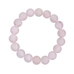 bracelet quartz rose pierres boules 10mm