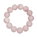 bracelet quartz rose pierres boules 14mm