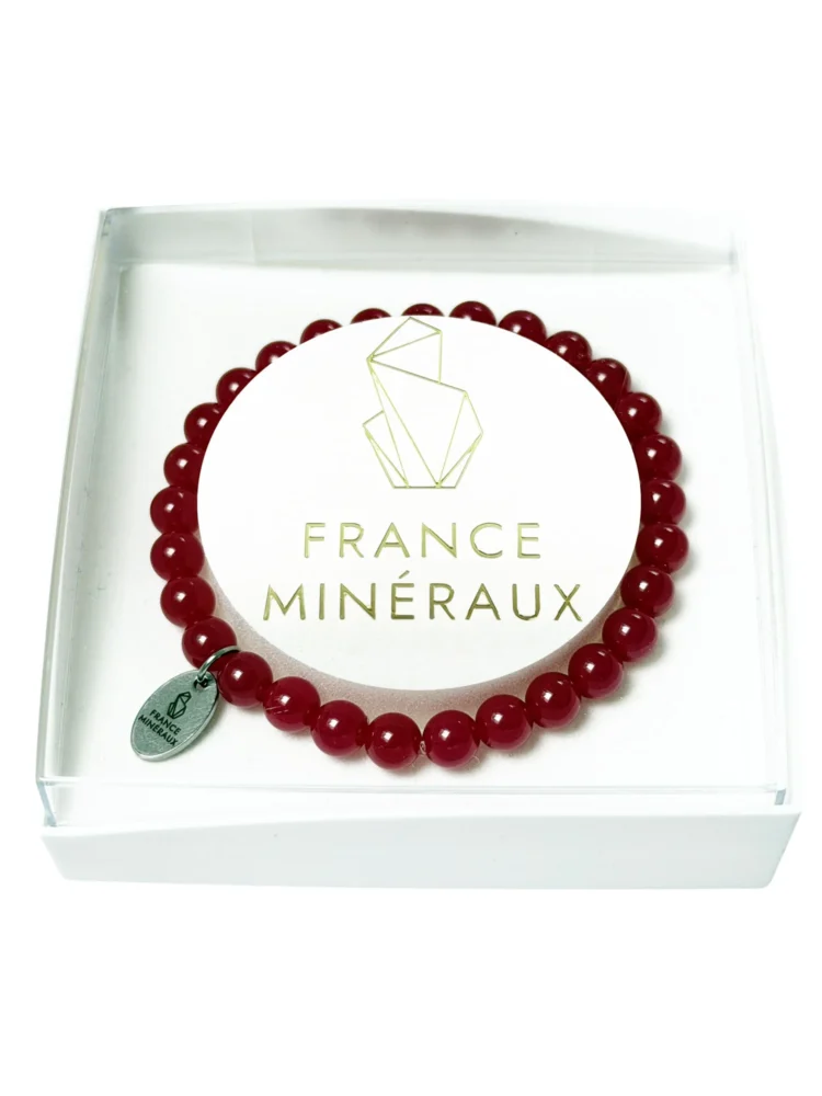 Bracelet Rubis - Perles de 6mm