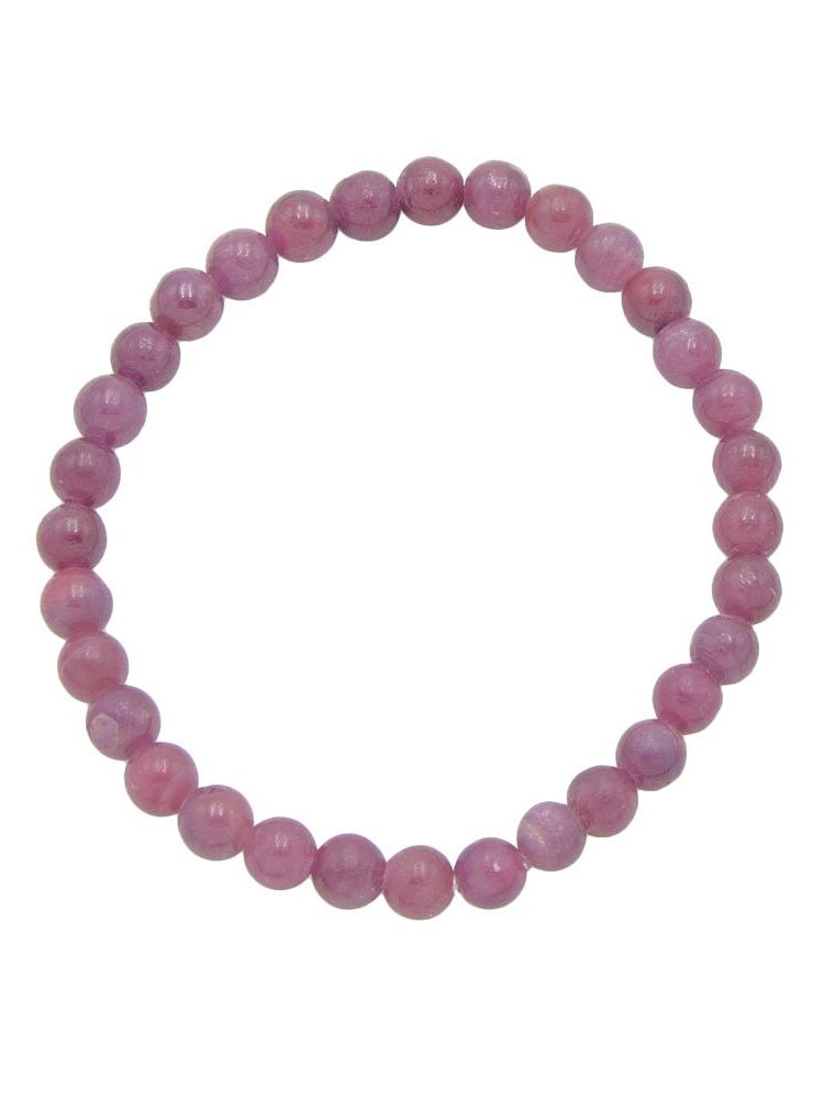 bracelet rubis pierres boules 6mm