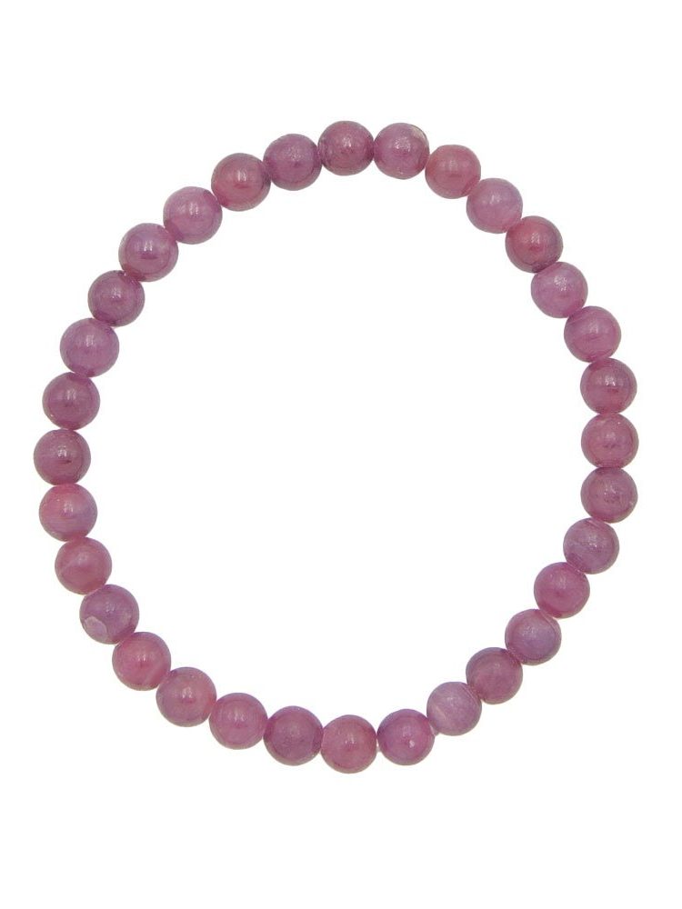 bracelet rubis pierres boules 6mm