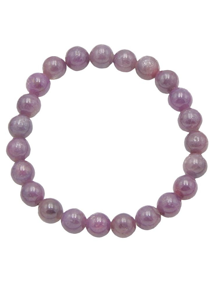 bracelet rubis pierres boules 8mm