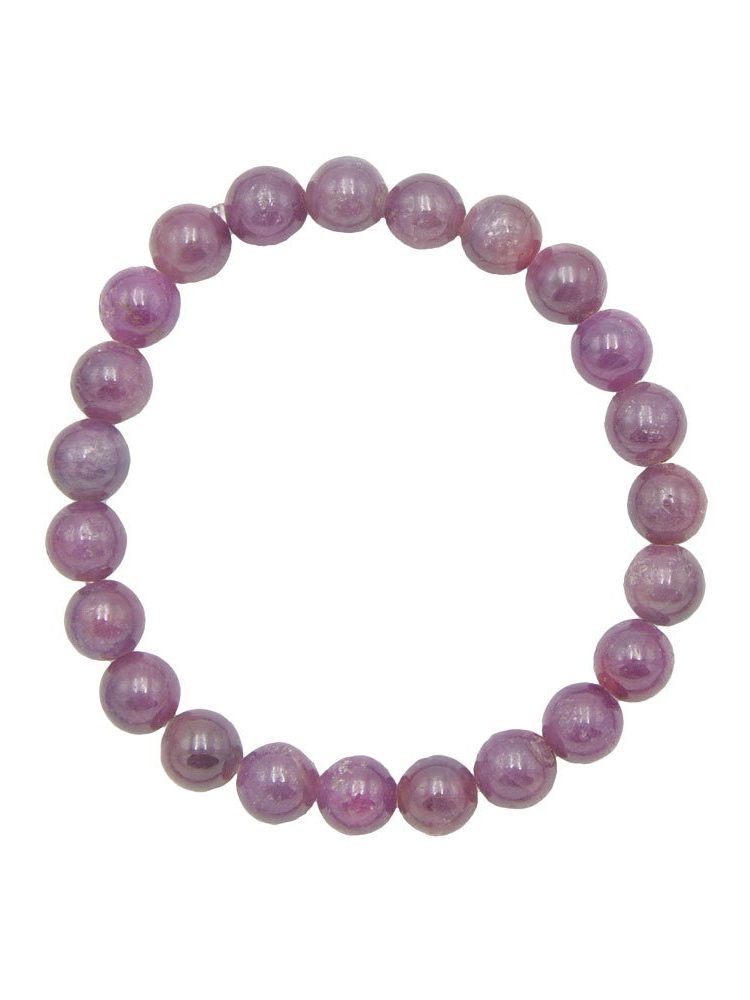 bracelet rubis pierres boules 8mm