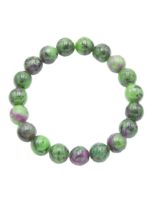 bracelet rubis sur zoisite pierres boules 10mm