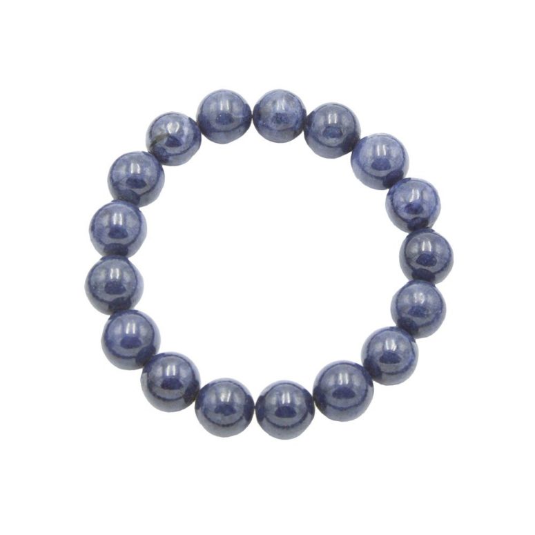 bracelet saphir pierres boules 10mm