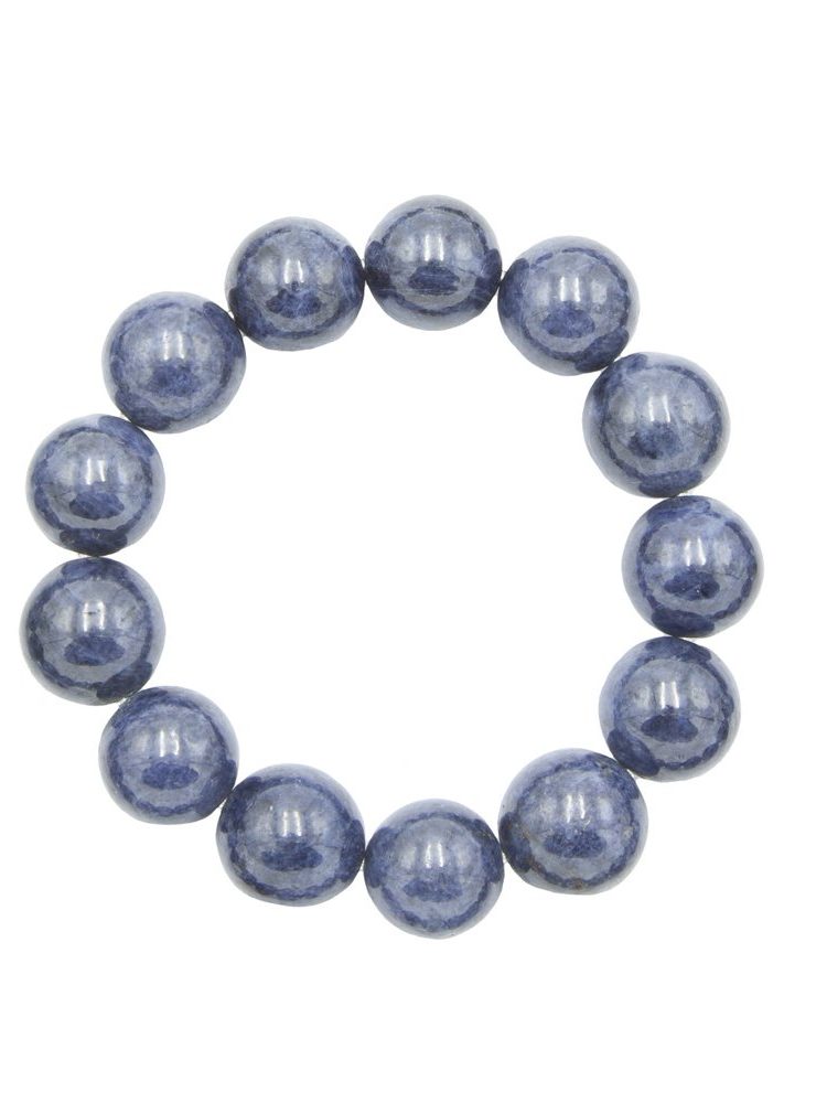 bracelet saphir pierres boules 14mm