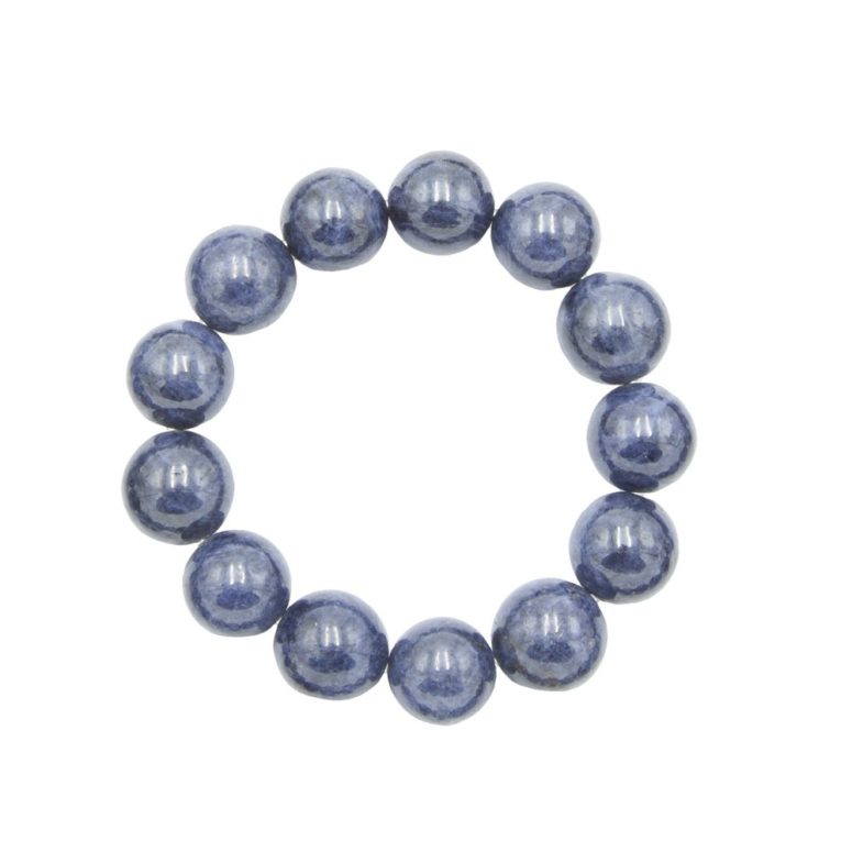 bracelet saphir pierres boules 14mm