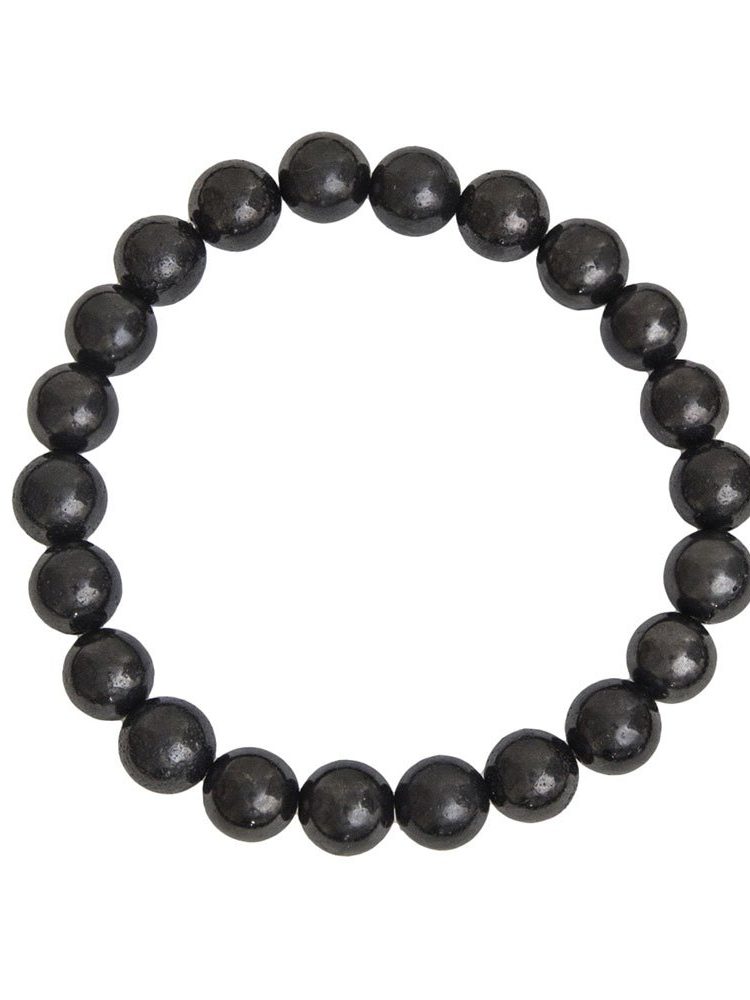 bracelet shungite pierres boules 8mm