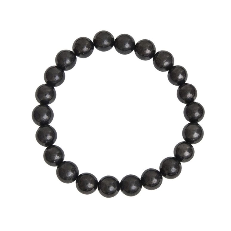 bracelet shungite pierres boules 8mm