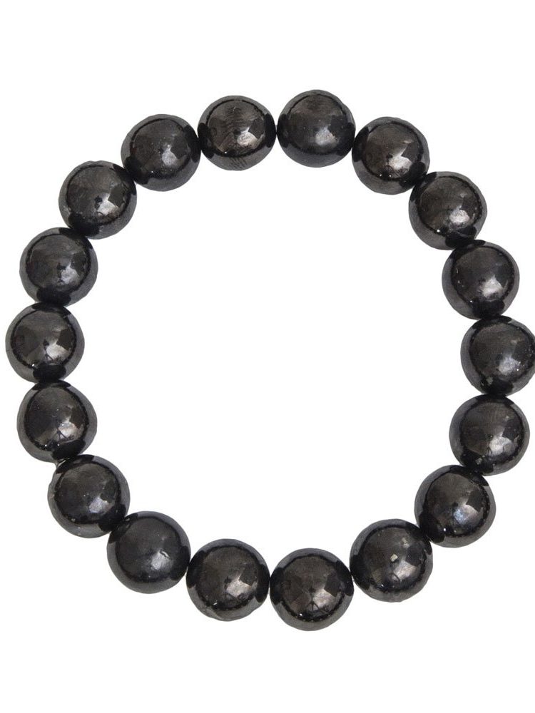 bracelet shungite pierres boules 10mm