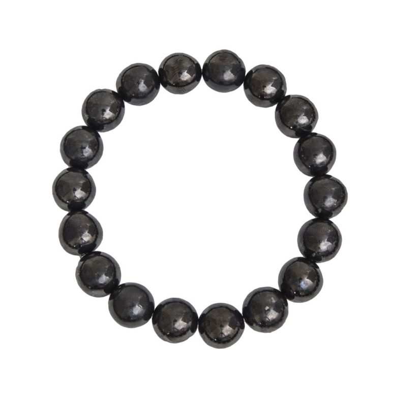 bracelet shungite pierres boules 10mm