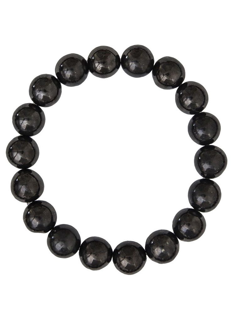 bracelet shungite pierres boules 10mm