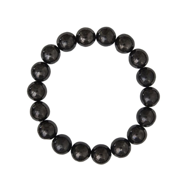 bracelet shungite pierres boules 10mm