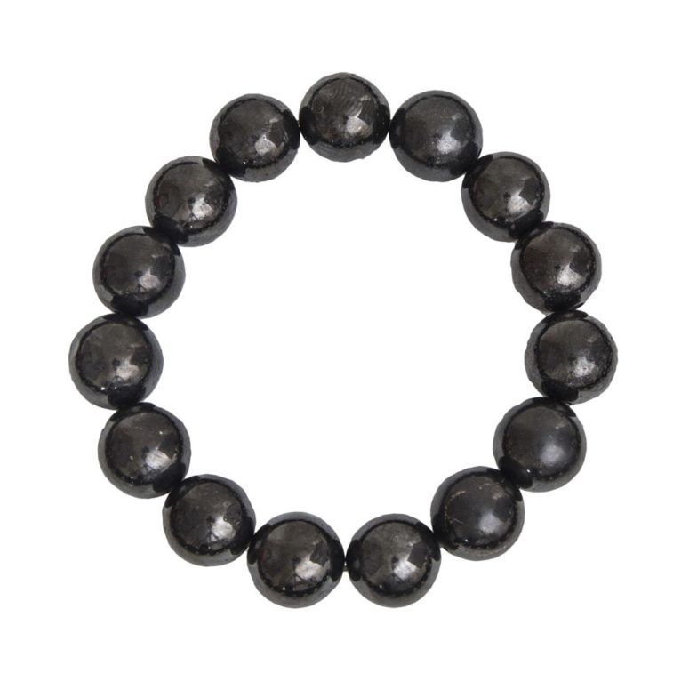 bracelet shungite pierres boules 12mm