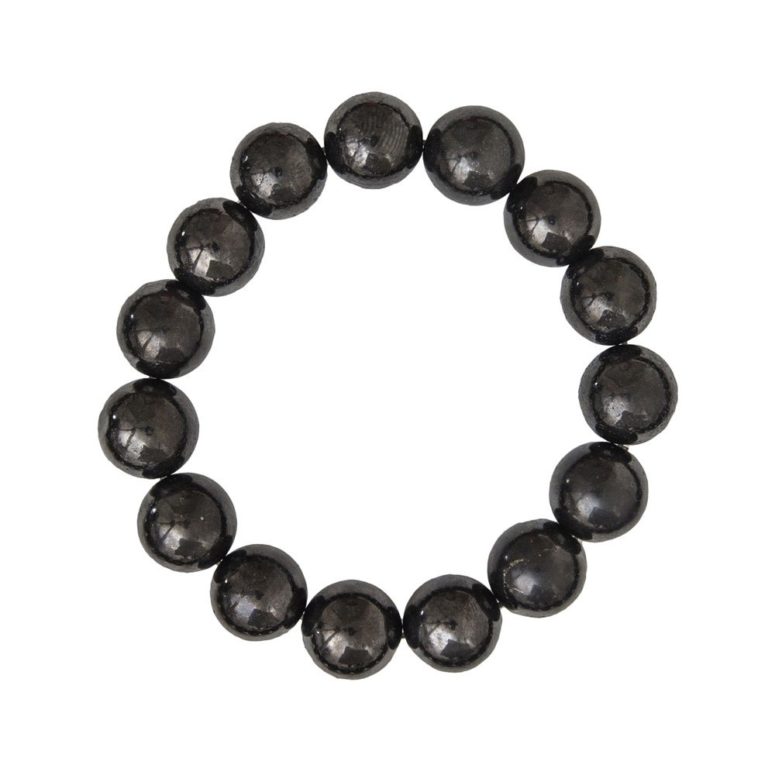 bracelet shungite pierres boules 12mm