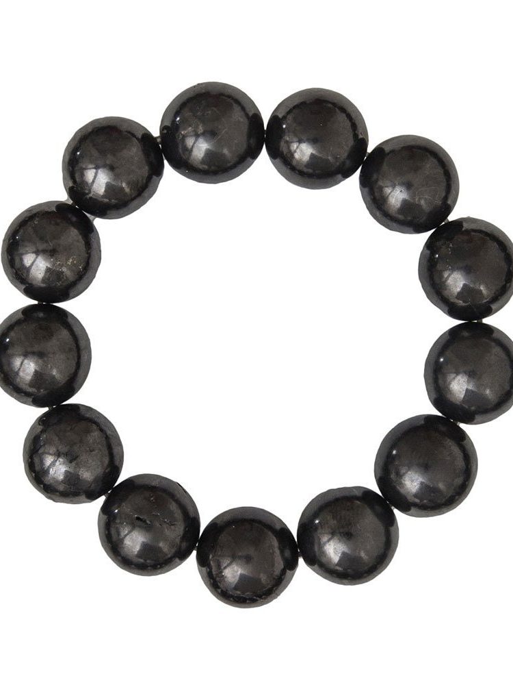 bracelet shungite pierres boules 14mm