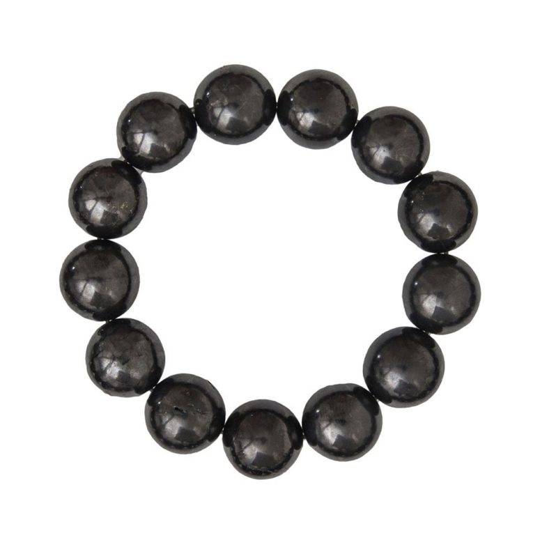 bracelet shungite pierres boules 14mm