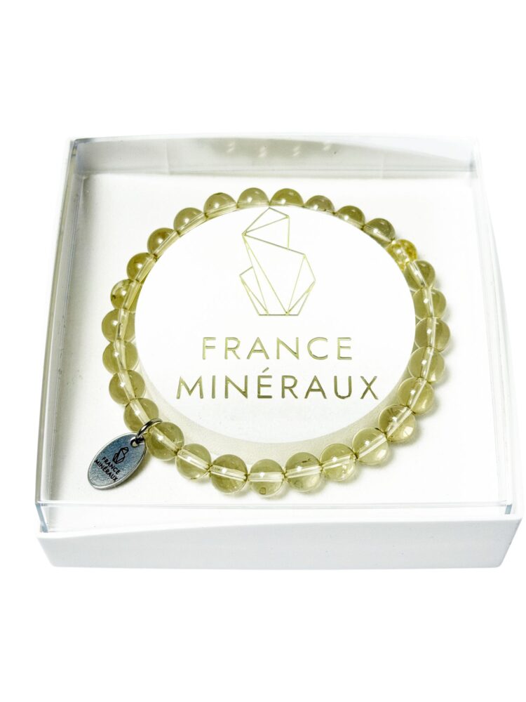 Bracelet Topaze Citron - Perles de 6mm