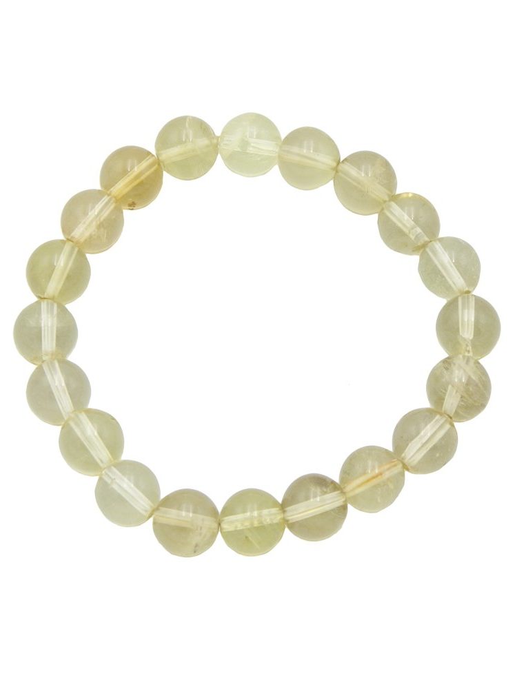 bracelet topaze citron pierres boules 10mm