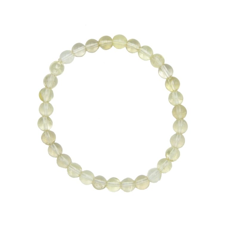 bracelet topaze citron pierres boules 6mm