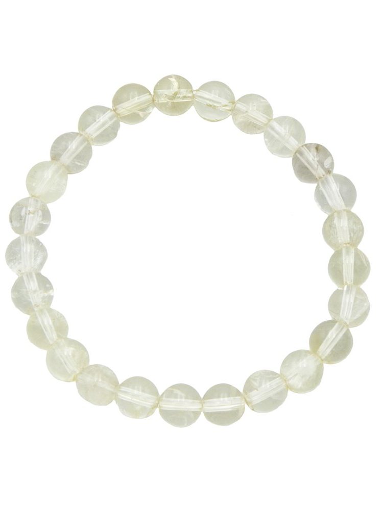 bracelet topaze citron pierres boules 8mm