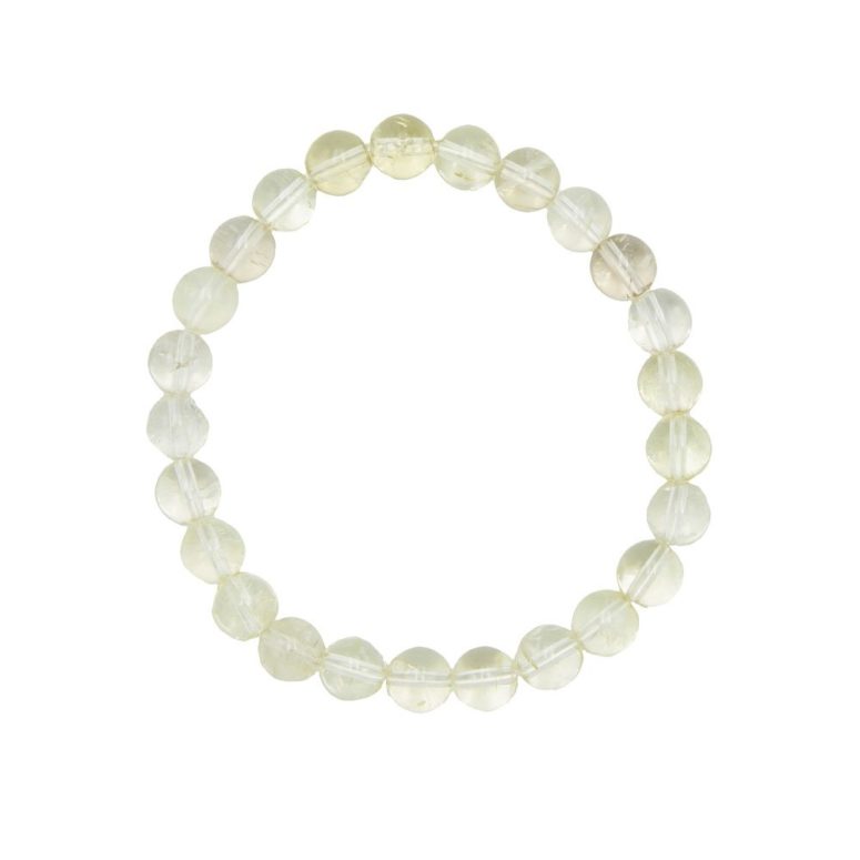 bracelet topaze citron pierres boules 8mm