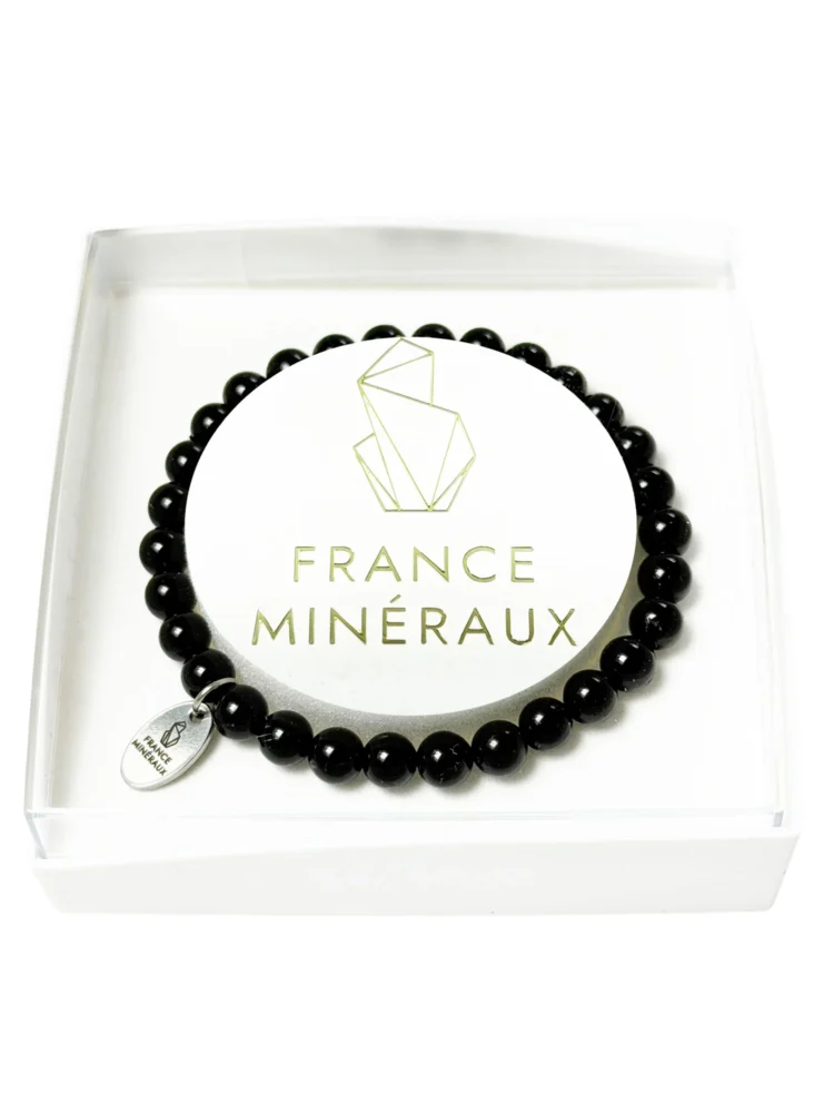 Bracelet Tourmaline Noire - Perles de 6mm