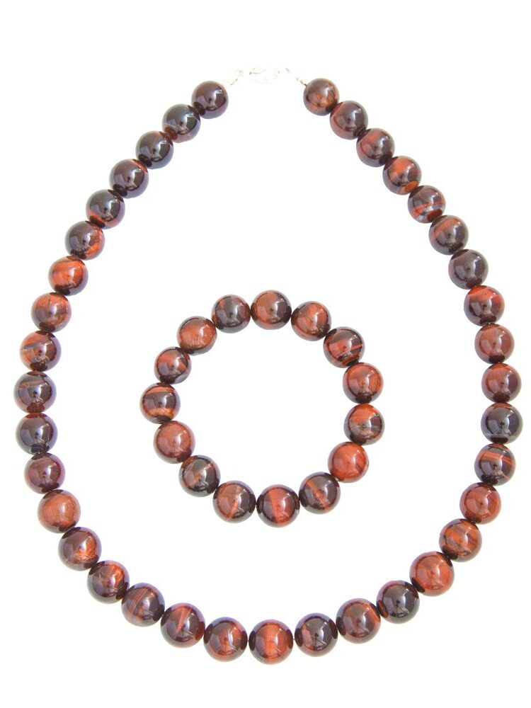 Parure Oeil de boeuf - Pierres Boules 12mm